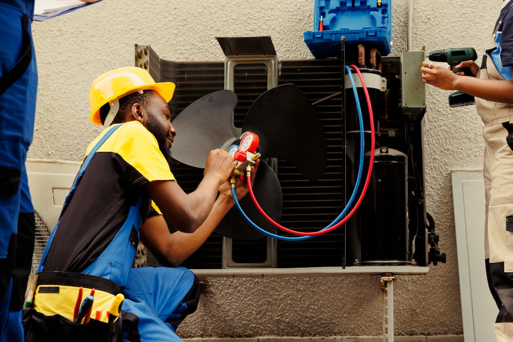 Kineti Solar team on a rooftop installation