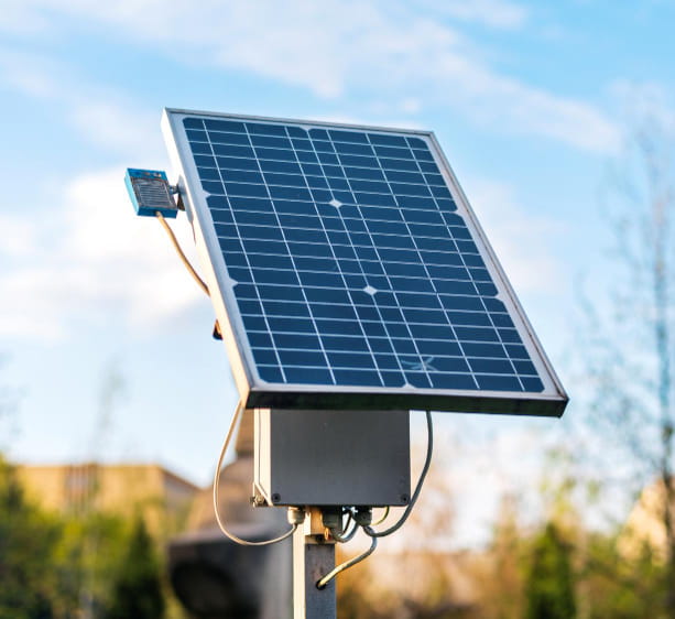Solar panels installed on a home